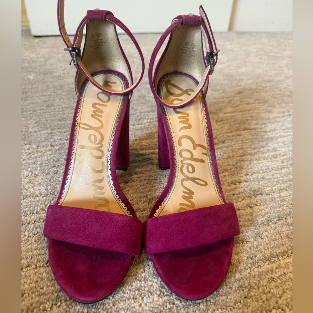 Sam Edelman purple block heels